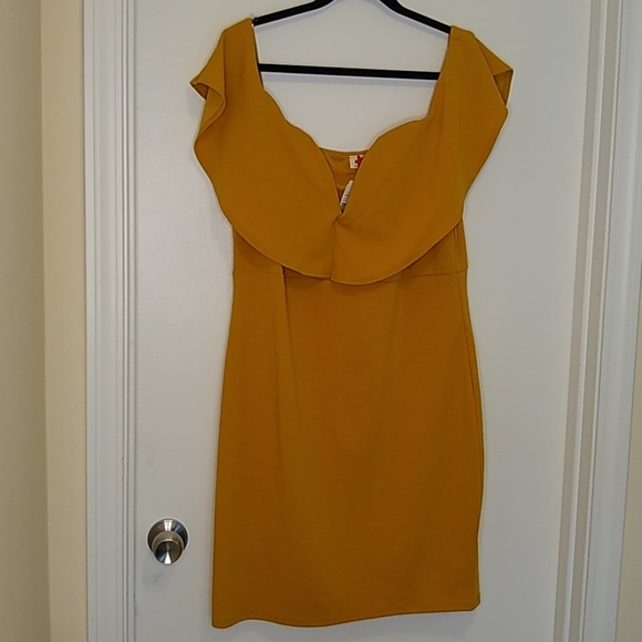 gs love Dresses & Skirts - 3/$15 GS Love mustard yellow off shoulder dress